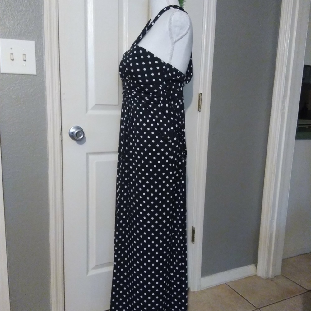 A List Polka Dot Maxi Dress w/ Pockets XL - Picture 3 of 4